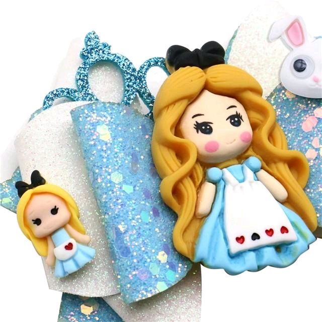 Wonderland DIY Faux Leather Hair Bow Kit That Makes One 4.25 inch Hair Bow.