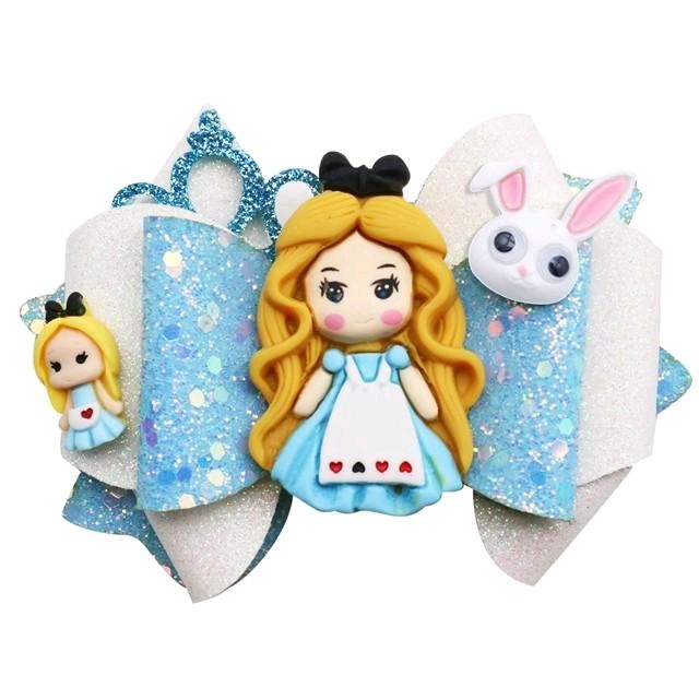 Wonderland DIY Faux Leather Hair Bow Kit That Makes One 4.25 inch Hair Bow.