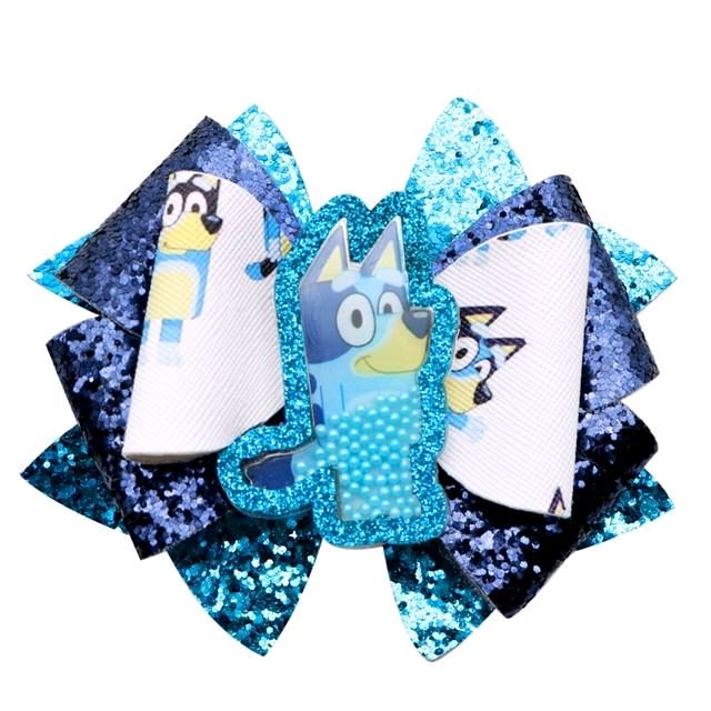 Blue Dog DIY Faux Leather Hair Bow Kit That Makes One 4 inch Hair Bow.
