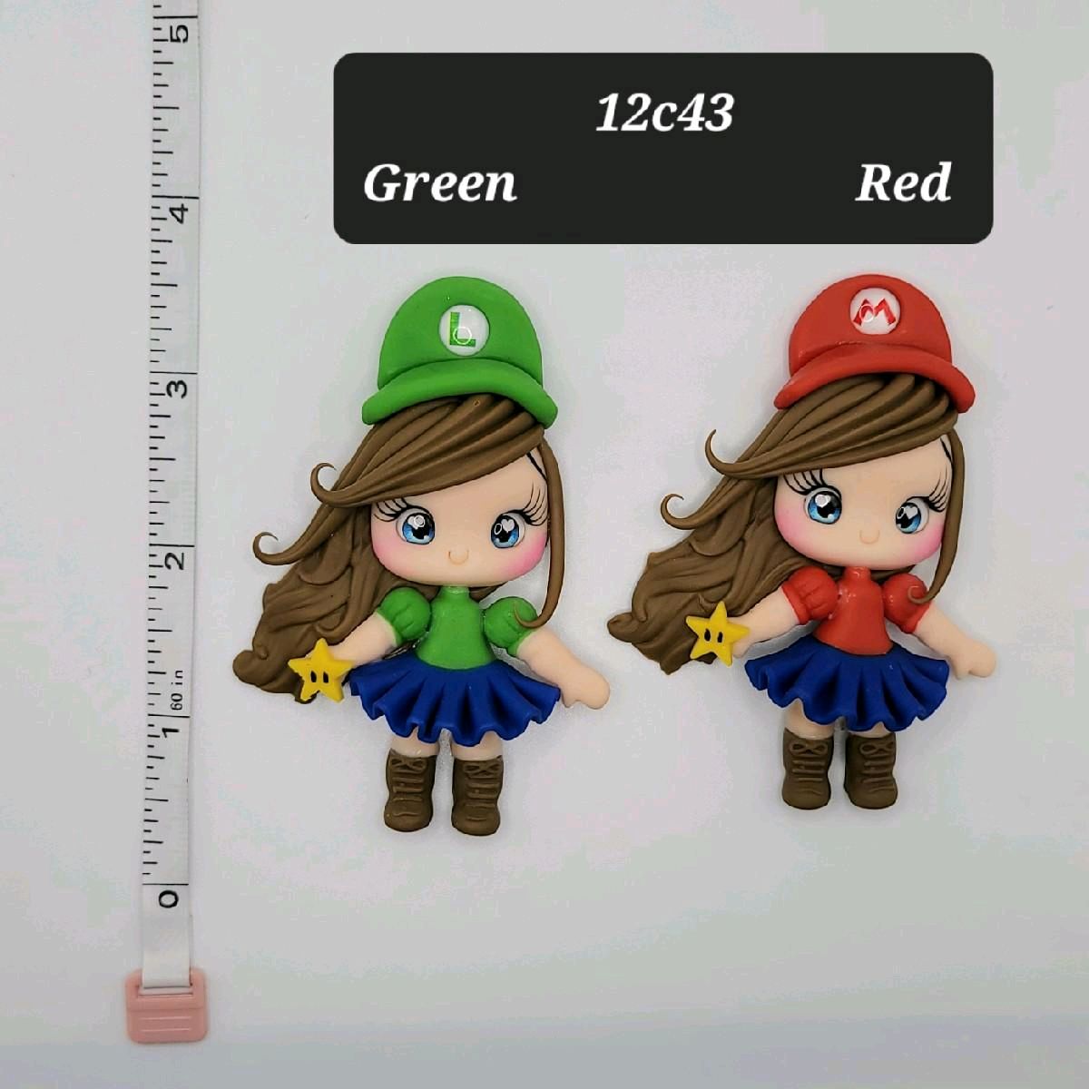 12c43 Super Girls Clay Dolls DIY Craft Embellishments