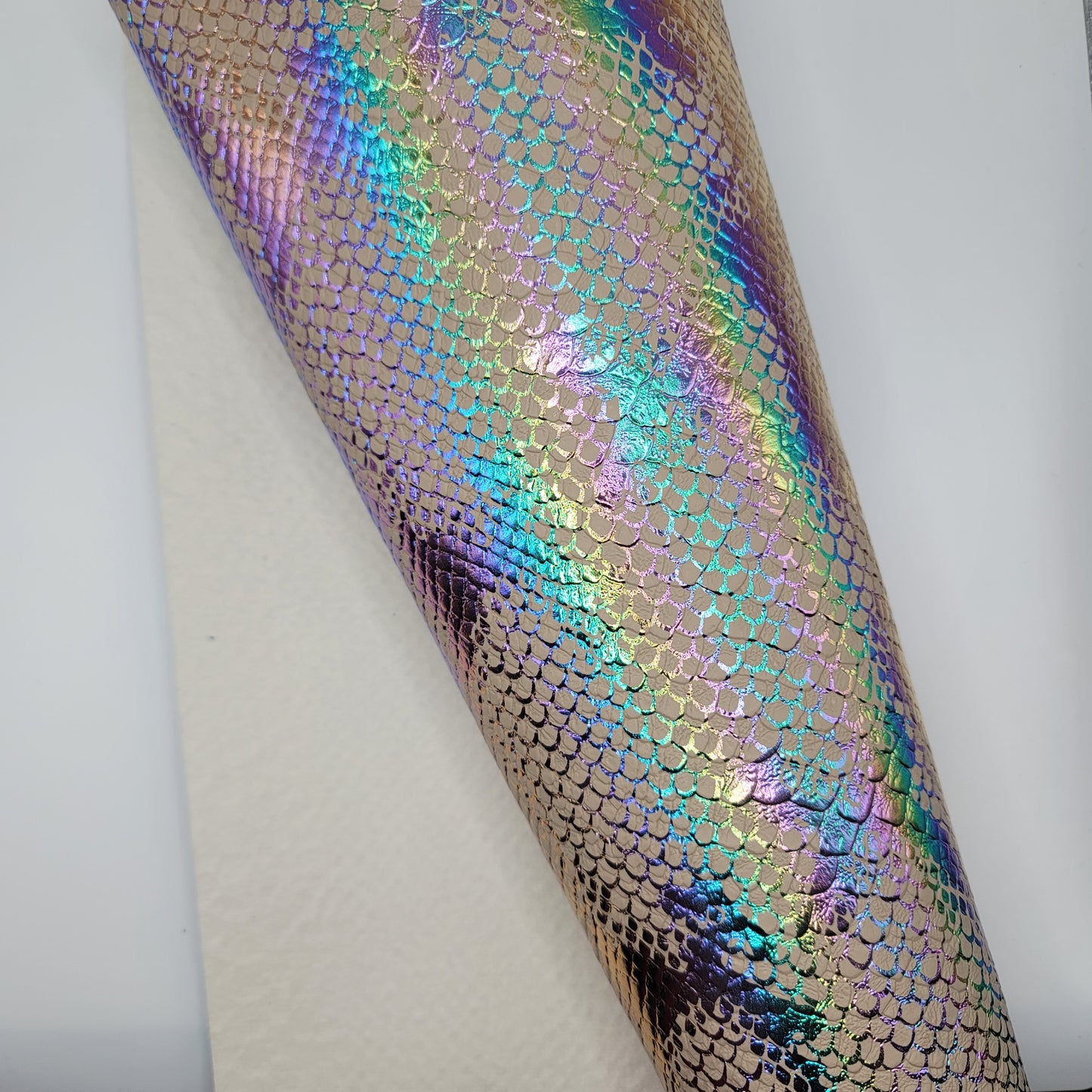 M31 Tan Embossed Snake Skin Faux Leather