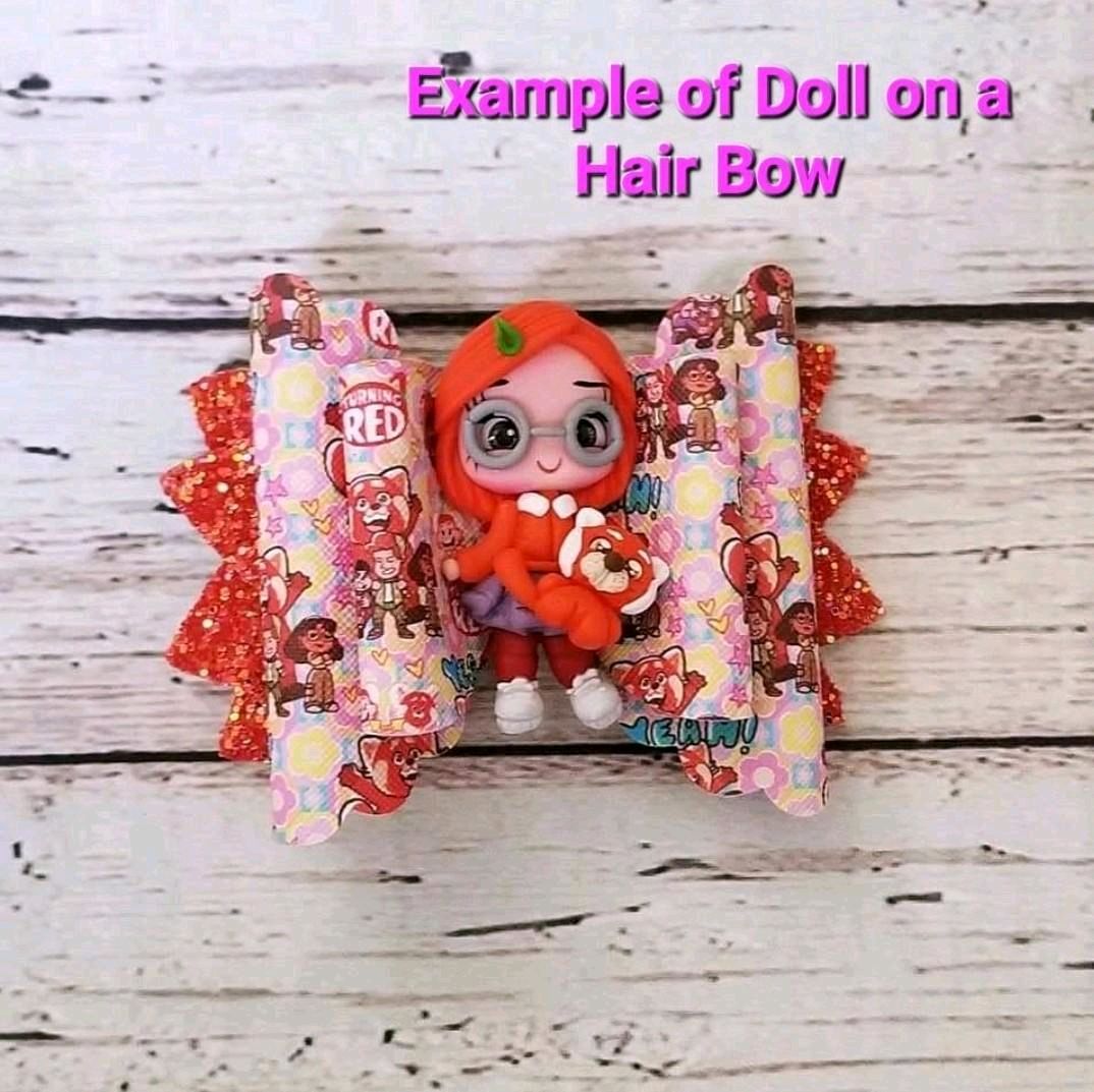 10c59 Leopard Print Clay Doll for DIY Craft Embellishments