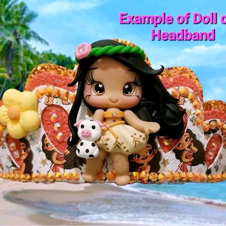 10c59 Leopard Print Clay Doll for DIY Craft Embellishments