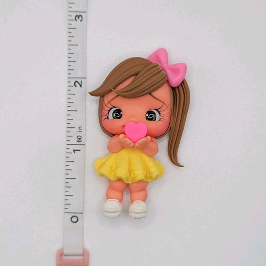 11/15 Heart Clay Doll for DIY Craft Embellishments