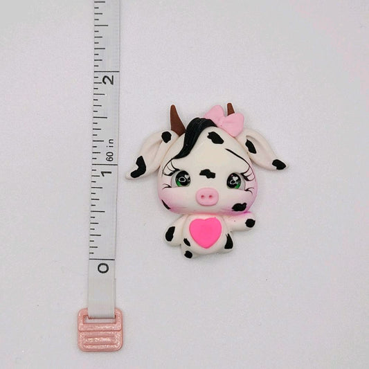 11/18  Small Cow Clay Doll for DIY Craft Embellishments