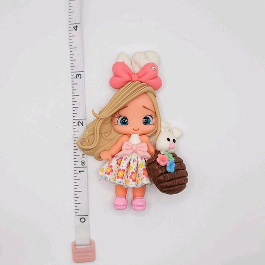 9c6 Easter Clay Doll for DIY Craft Embellishments
