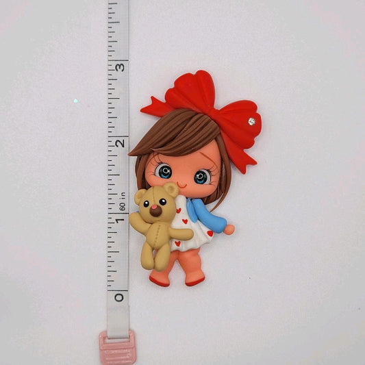 10c22 Valentine Clay Doll for DIY Craft Embellishments