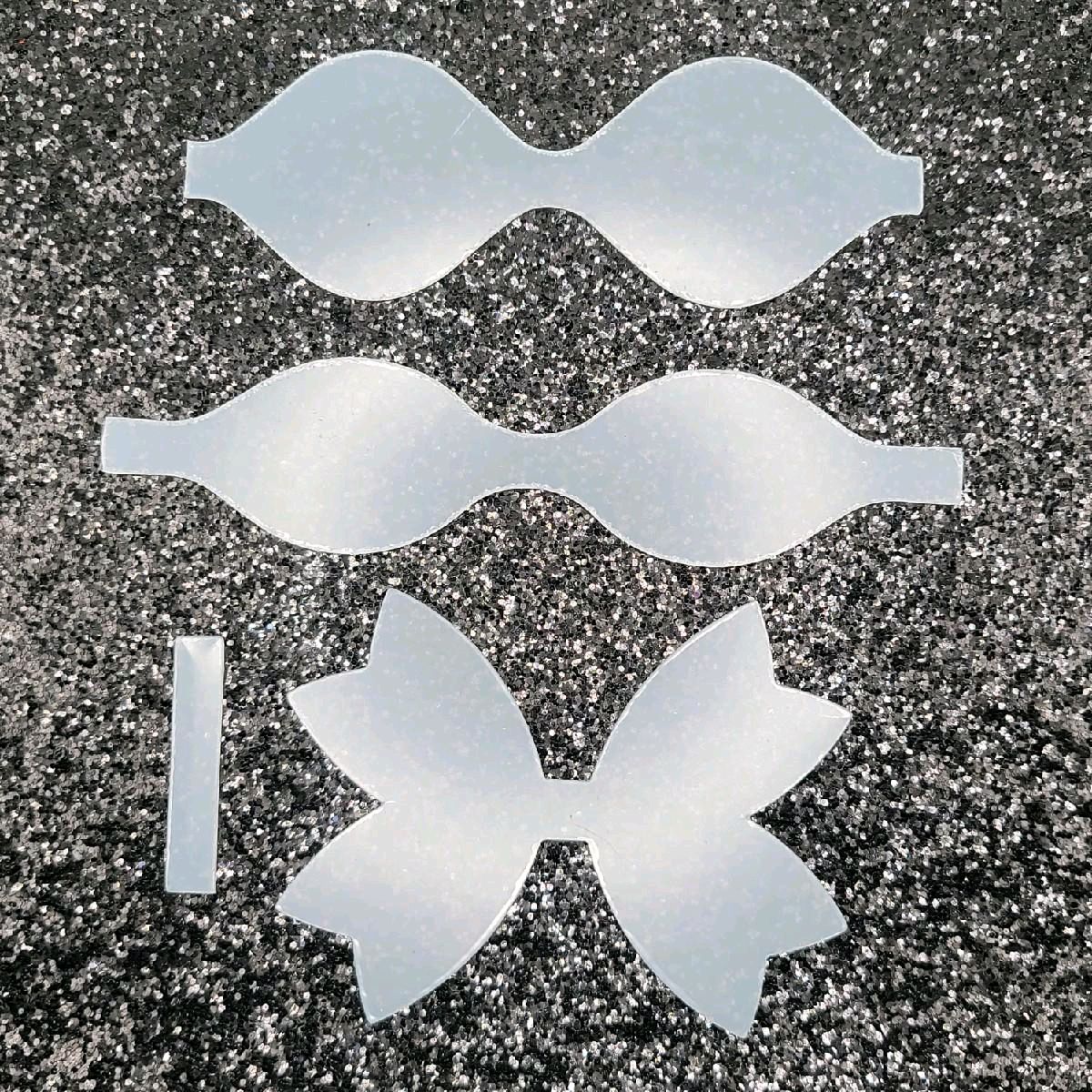 #7 Hairbow Plastic Stencil for DIY Faux Leather Project Crafts