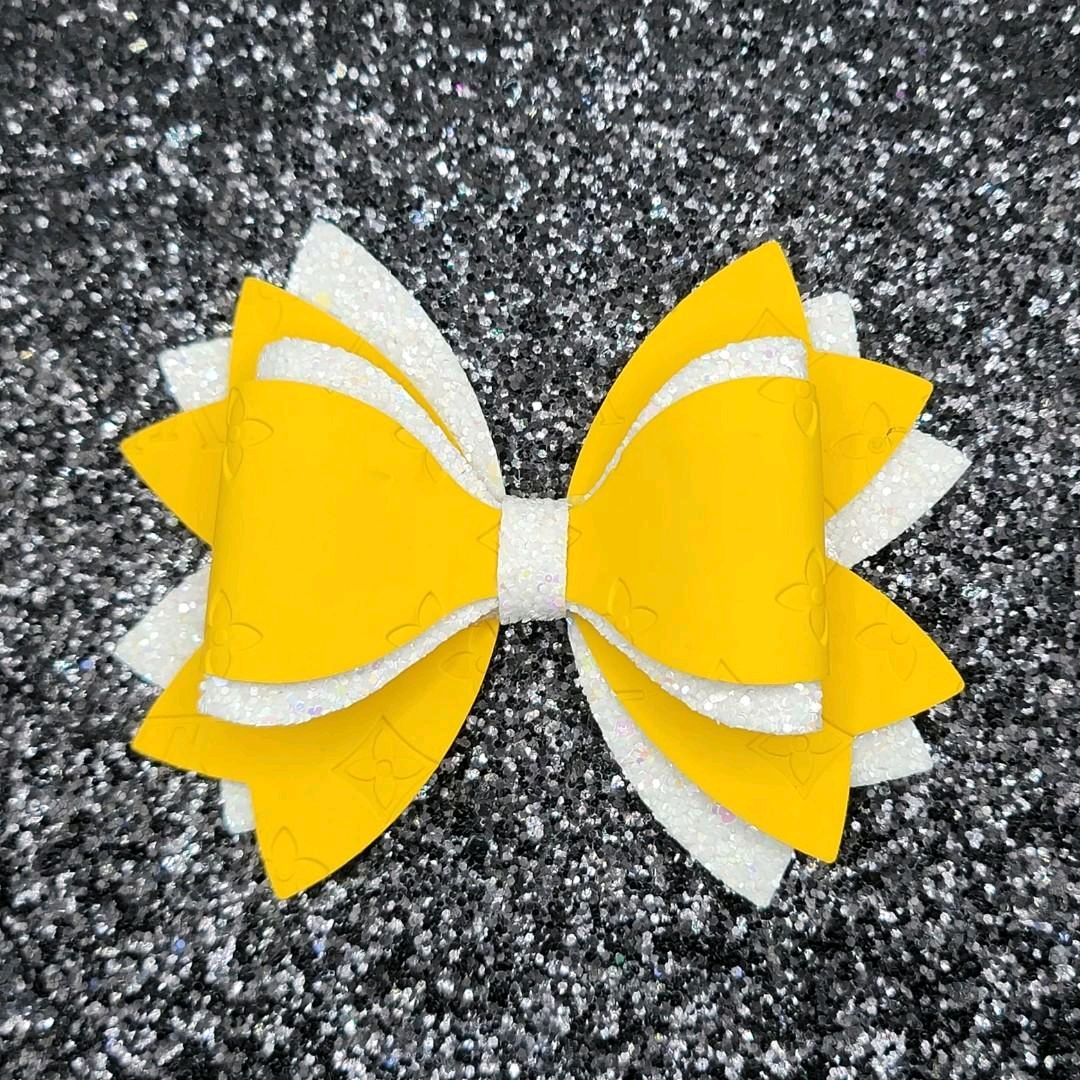 #7 Hairbow Plastic Stencil for DIY Faux Leather Project Crafts