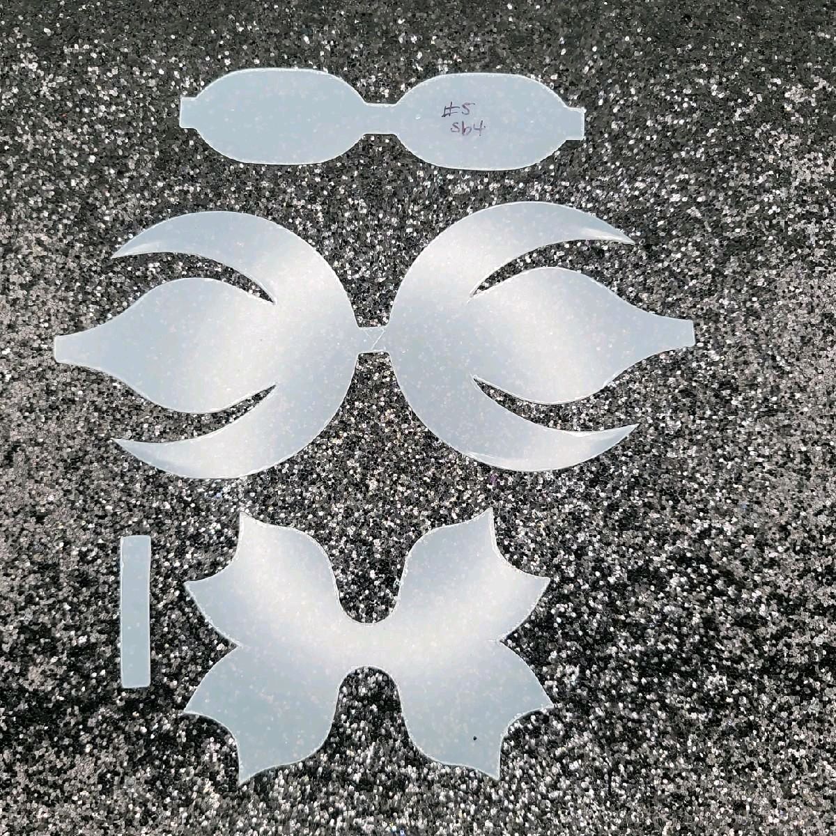 #5 Hairbow Plastic Stencil for DIY Faux Leather or Paper Project Crafts