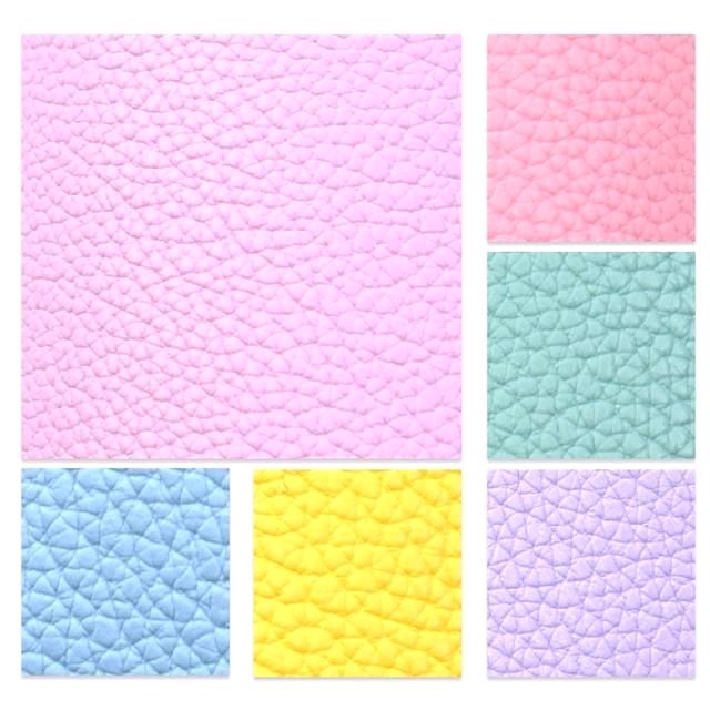 Faux Leather Litchi/Pebbled Solid Color Sheet Set for Hair Bow Making and other DIY Projects