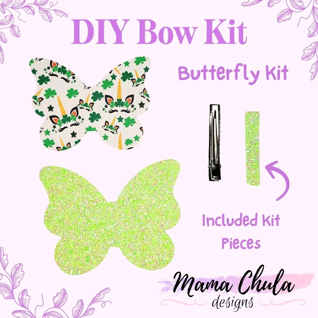 St Patrick's Unicorn DIY Hair Bow Kits, select from 2 options