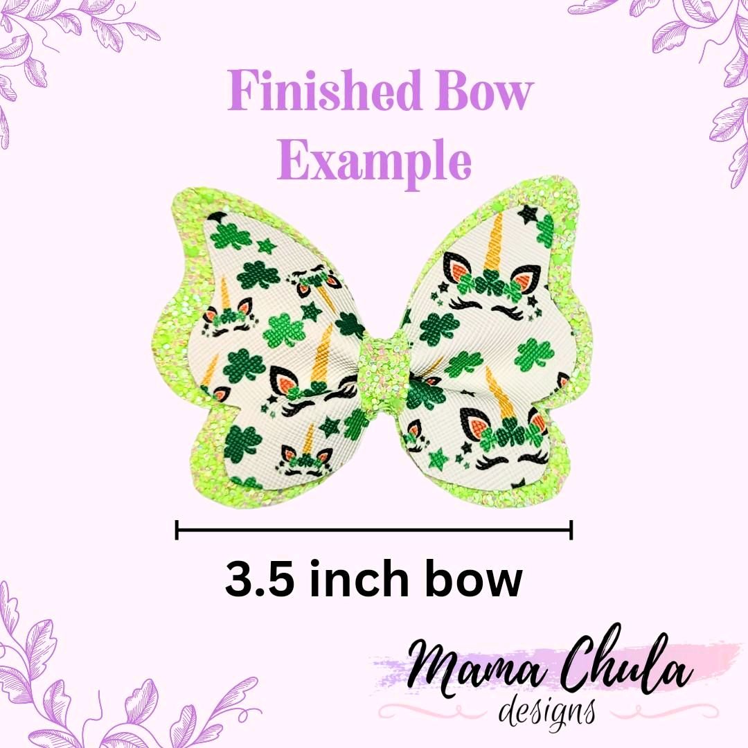 St Patrick's Unicorn DIY Hair Bow Kits, select from 2 options