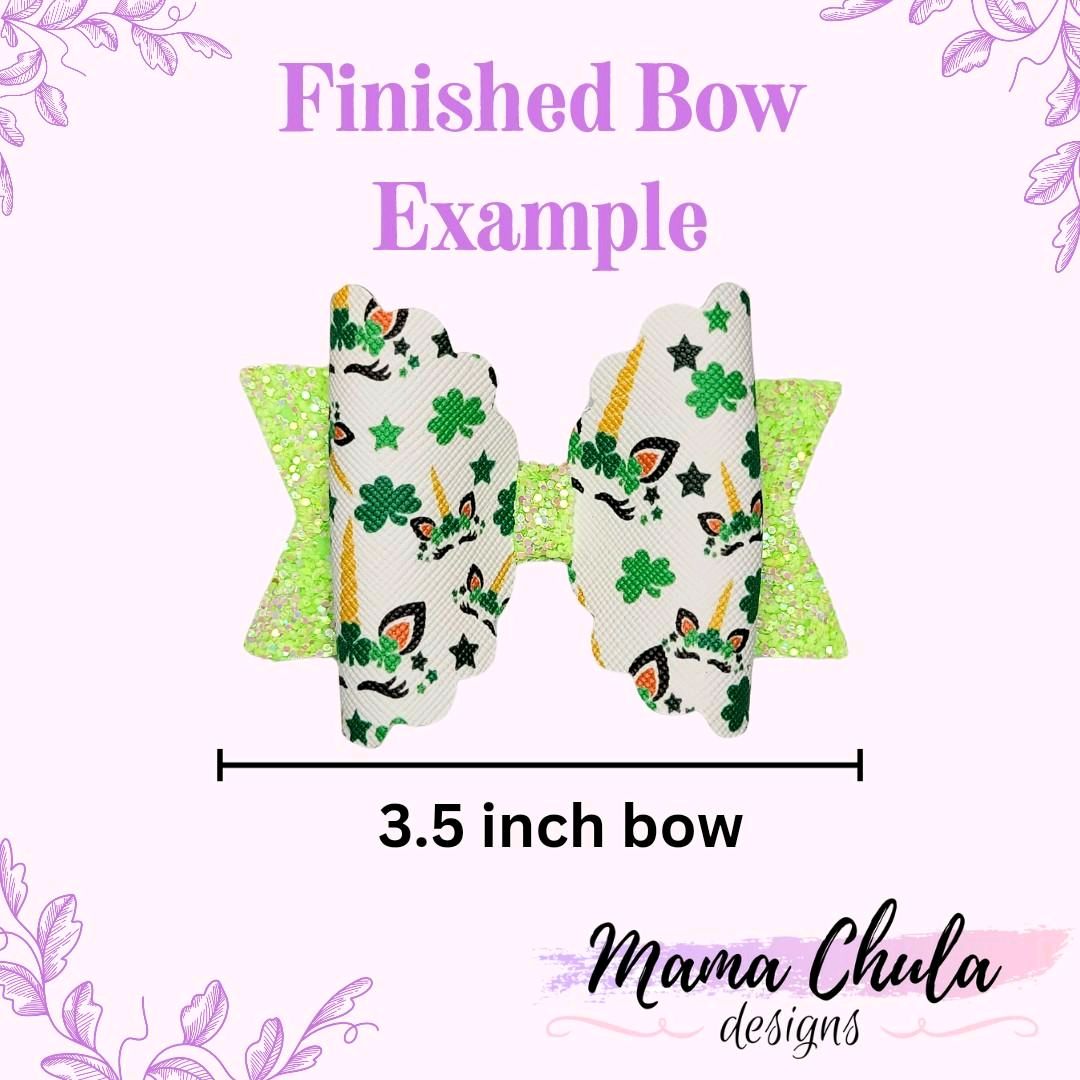 St Patrick's Unicorn DIY Hair Bow Kits, select from 2 options