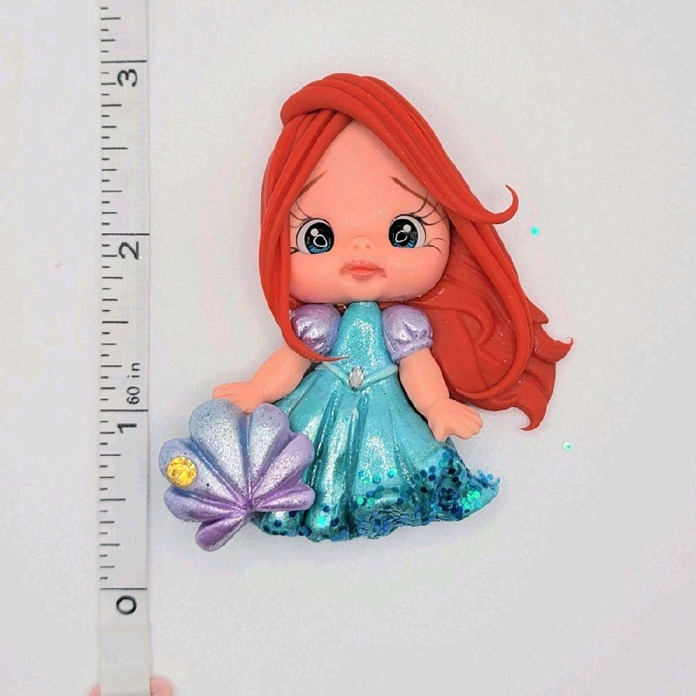 9c4 Mermaid Princess Clay Doll DIY Craft Embellishment
