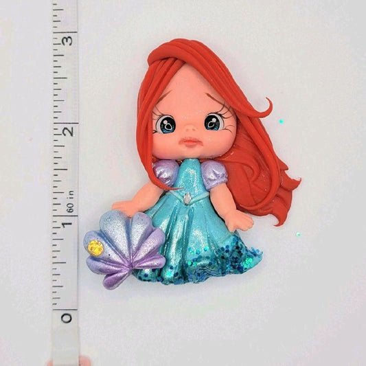 9c4 Mermaid Princess Clay Doll DIY Craft Embellishment