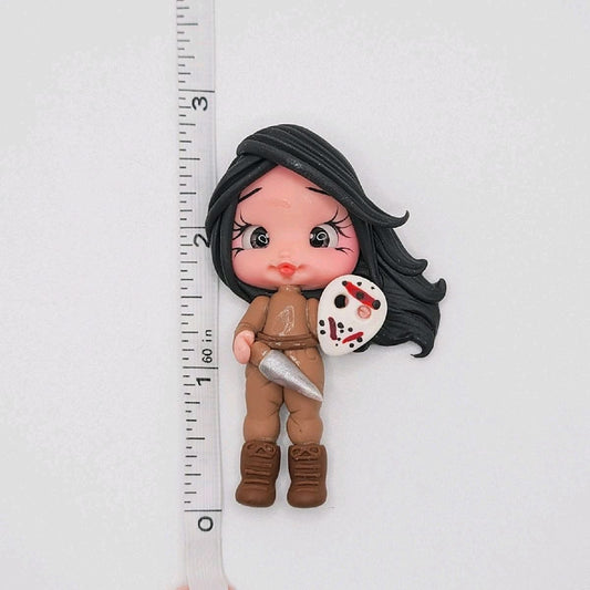 D10/52 Horror Jason Girl Clay Doll Crafting Supplies for Craft Embellishments or Enhancements