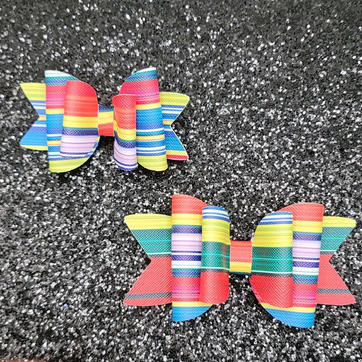 #3 Double Hairbows Plastic Stencil for DIY Faux Leather or Paper Project Crafts