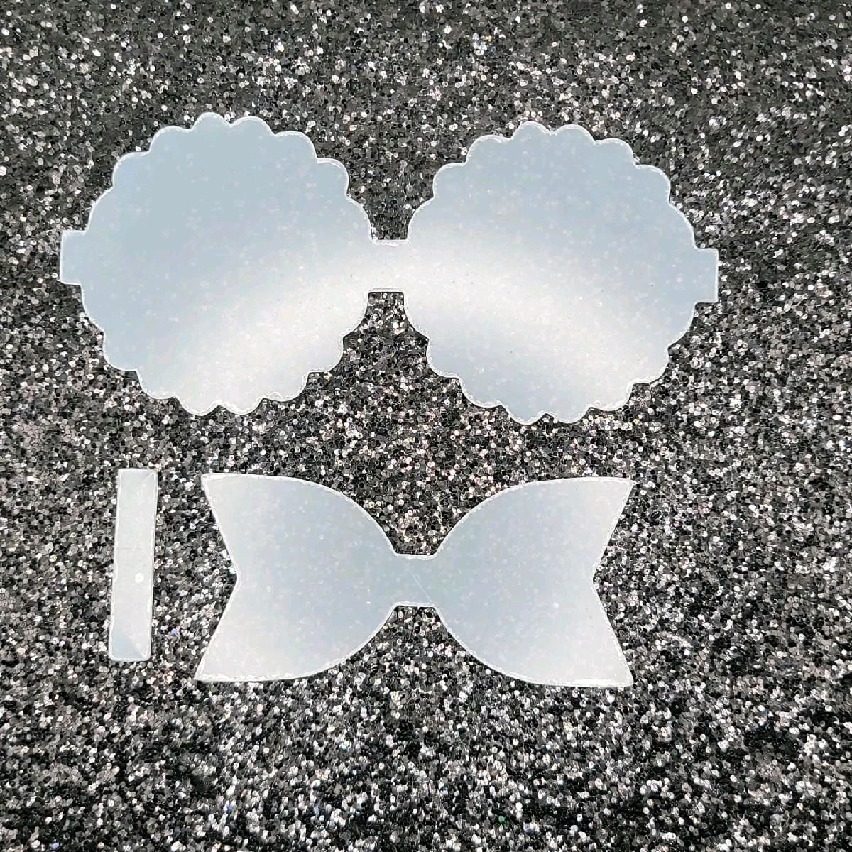 #6 Hairbow Plastic Stencil for DIY Faux Leather or Paper Project Crafts