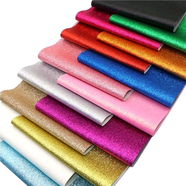 Fine Glitter Faux Leather Sheet Set for Hair Bow Making and other DIY Projects
