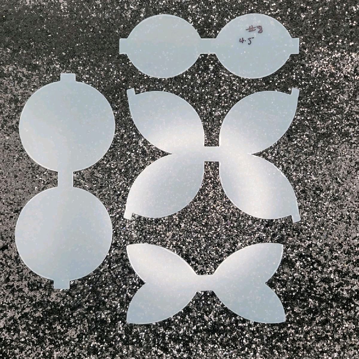 #8 HairbowPlastic Stencil for DIY Faux Leather Project Crafts