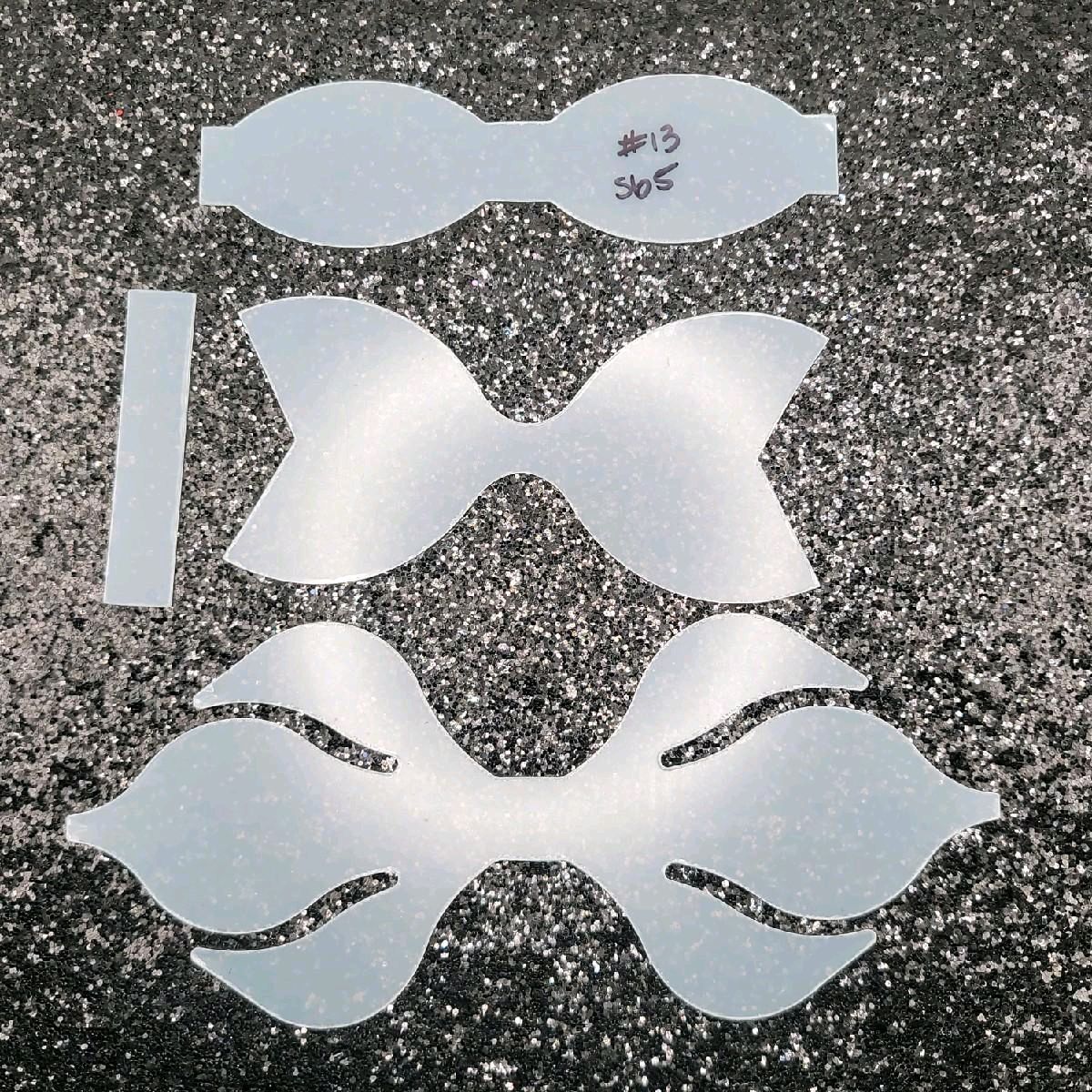 #13 Hairbow Plastic Stencil for DIY Faux Leather Project Crafts
