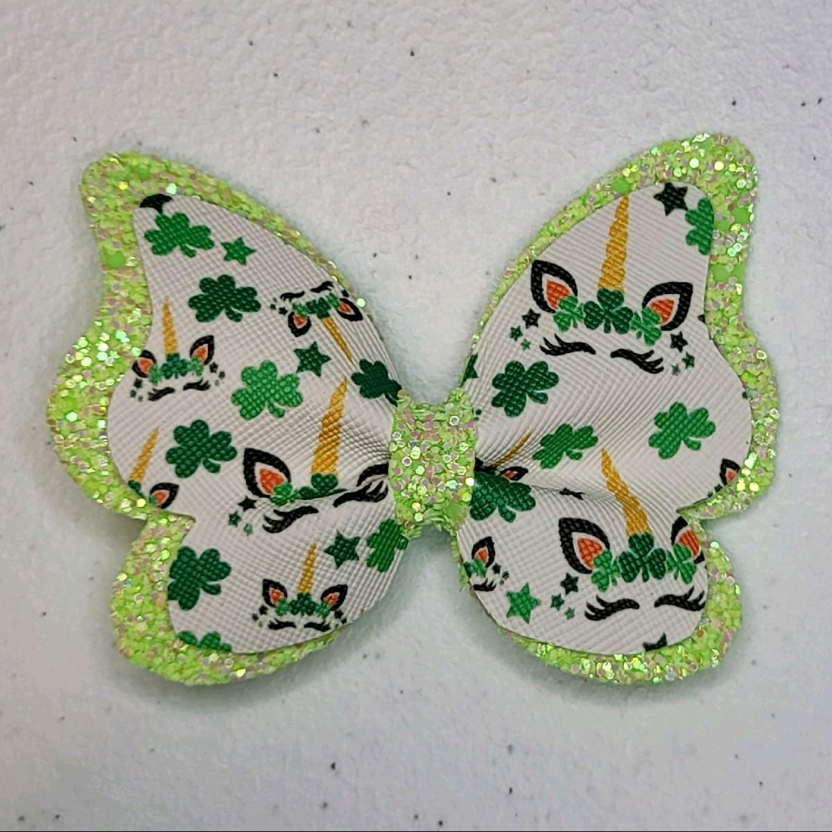 #10 Double Hairbow Plastic Stencil for DIY Faux Leather Project Crafts
