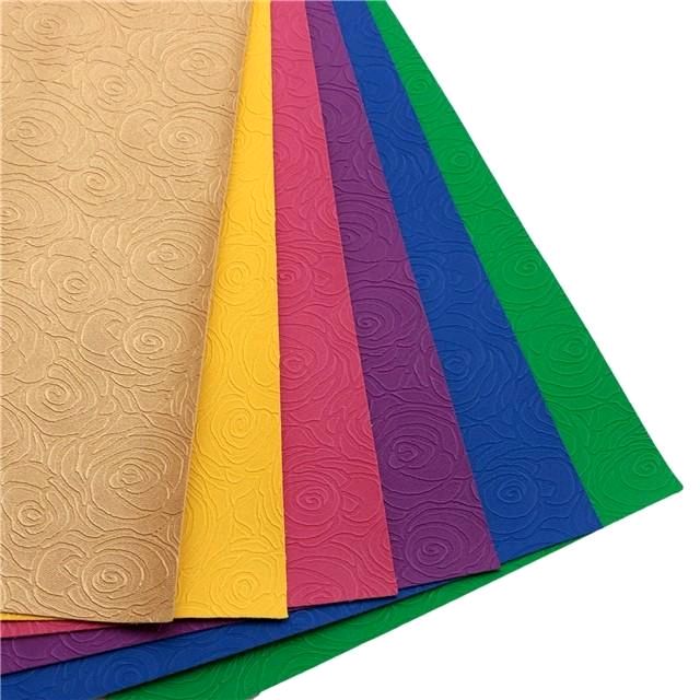Embossed Flower Faux Leather Sheet Set for Hair Bow Making and other DIY Projects