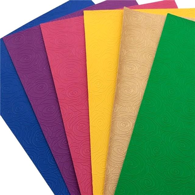 Embossed Flower Faux Leather Sheet Set for Hair Bow Making and other DIY Projects