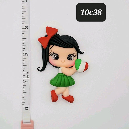10c38 Mexico Clay Doll DIY Craft Embellishment