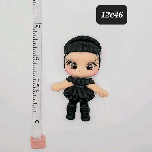 12c46 Wednesday Clay Doll DIY Craft Embellishment