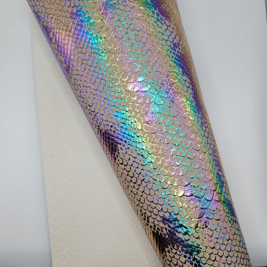 M31 Tan Embossed Snake Skin Faux Leather