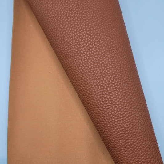 M31 Brown Solid Color Litchi Faux Leather
