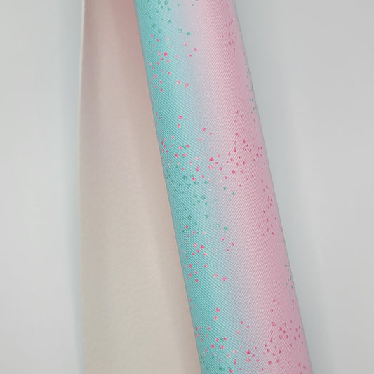 M31 Pink and Seafoam Pattern Faux Leather
