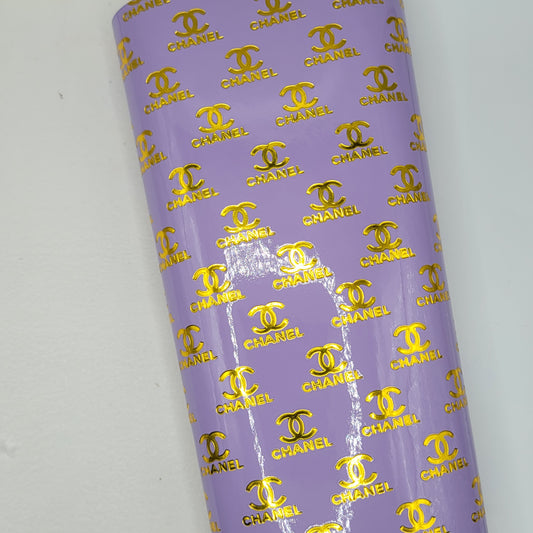 M32b Purple with Gold Foil Embossed CH Faux Leather