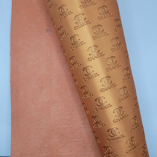M32b Dark Gold Smooth Embossed CH Faux Leather
