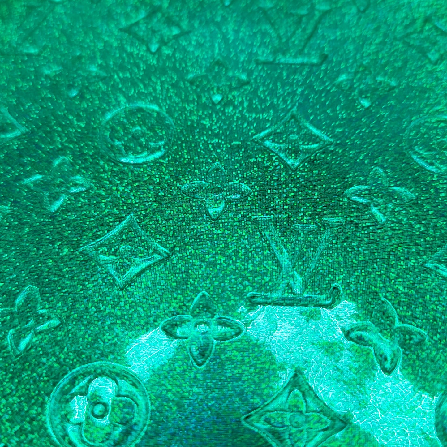 M35 Embossed Green Shimmer LV Leather