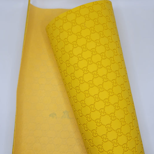 M35 Smooth Embossed Yellow GG Leather