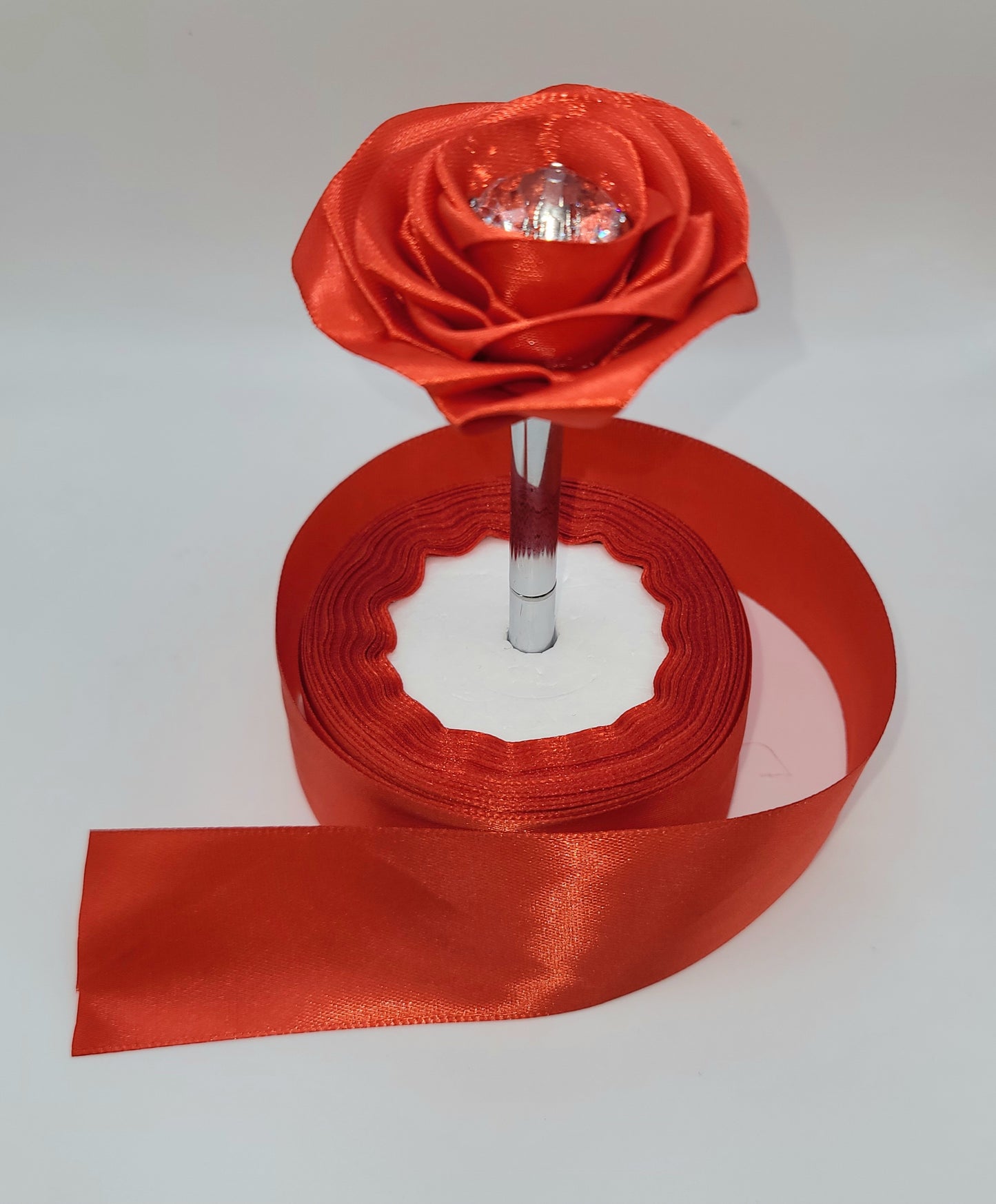 DIY Diamond Ribbon Rose Silver Pen Kits - Choose Your Color