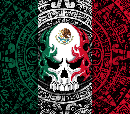 P10 Aztec Skull Print