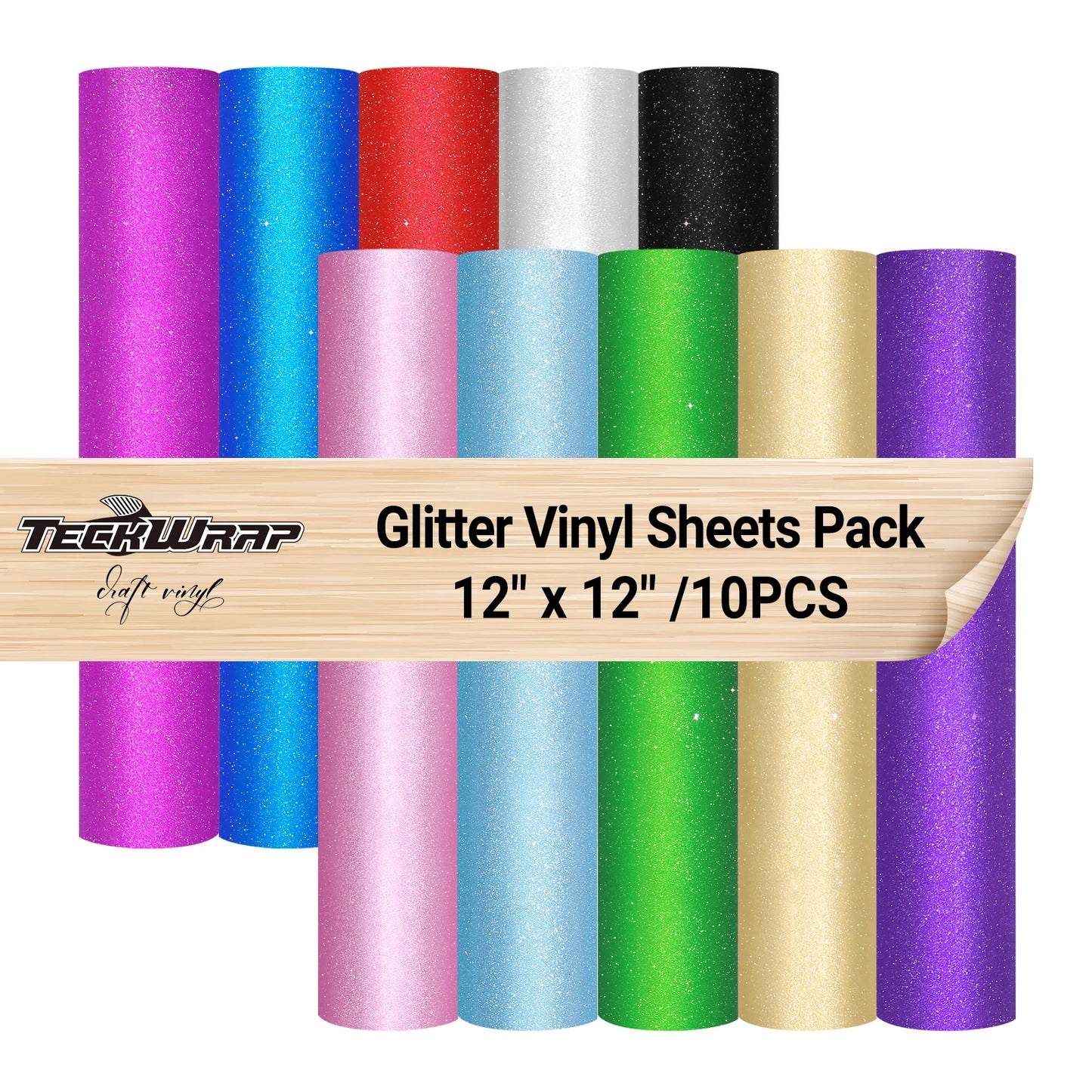 Teckwrap Glitter Vinyl 10 Sheet Pack