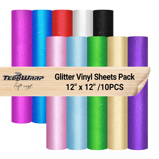 Teckwrap Glitter Vinyl 10 Sheet Pack