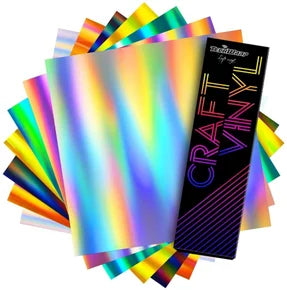 Teckwrap Glossy Holographic 7 Vinyl  Sheet Pack
