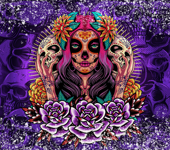 P104 Sugar Skull Print