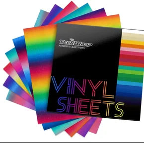 Teckwrap Rainbow Stripes Vinyl 6 Sheet Pack