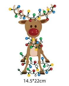 FA1 DTF Xmas Reindeer Lights