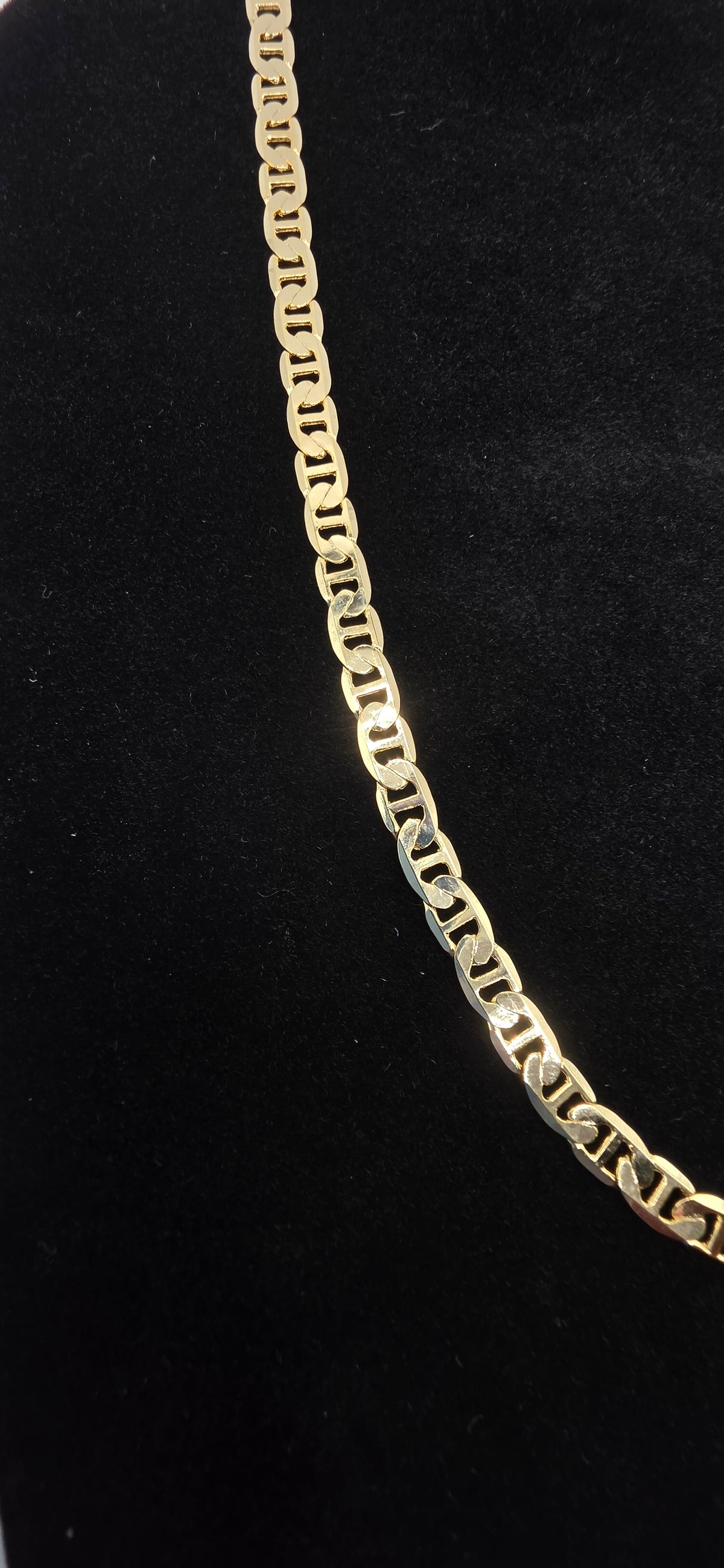 #102 Gold-Filled, 20 inch, 5mm Flat Mariner Chain