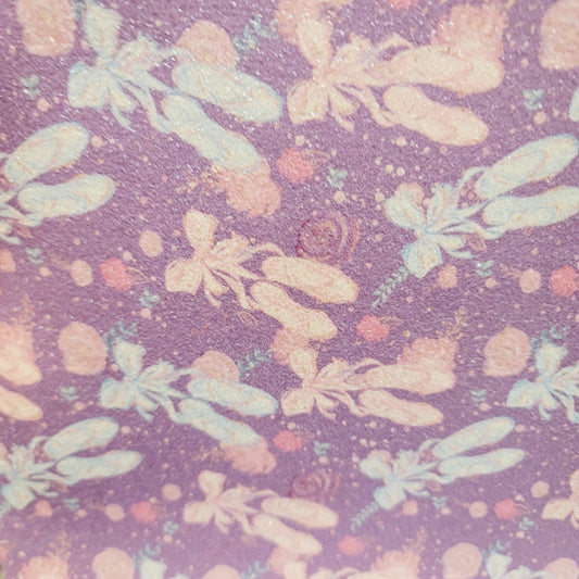 Ballet Shoes Fine Glitter Faux Leather
