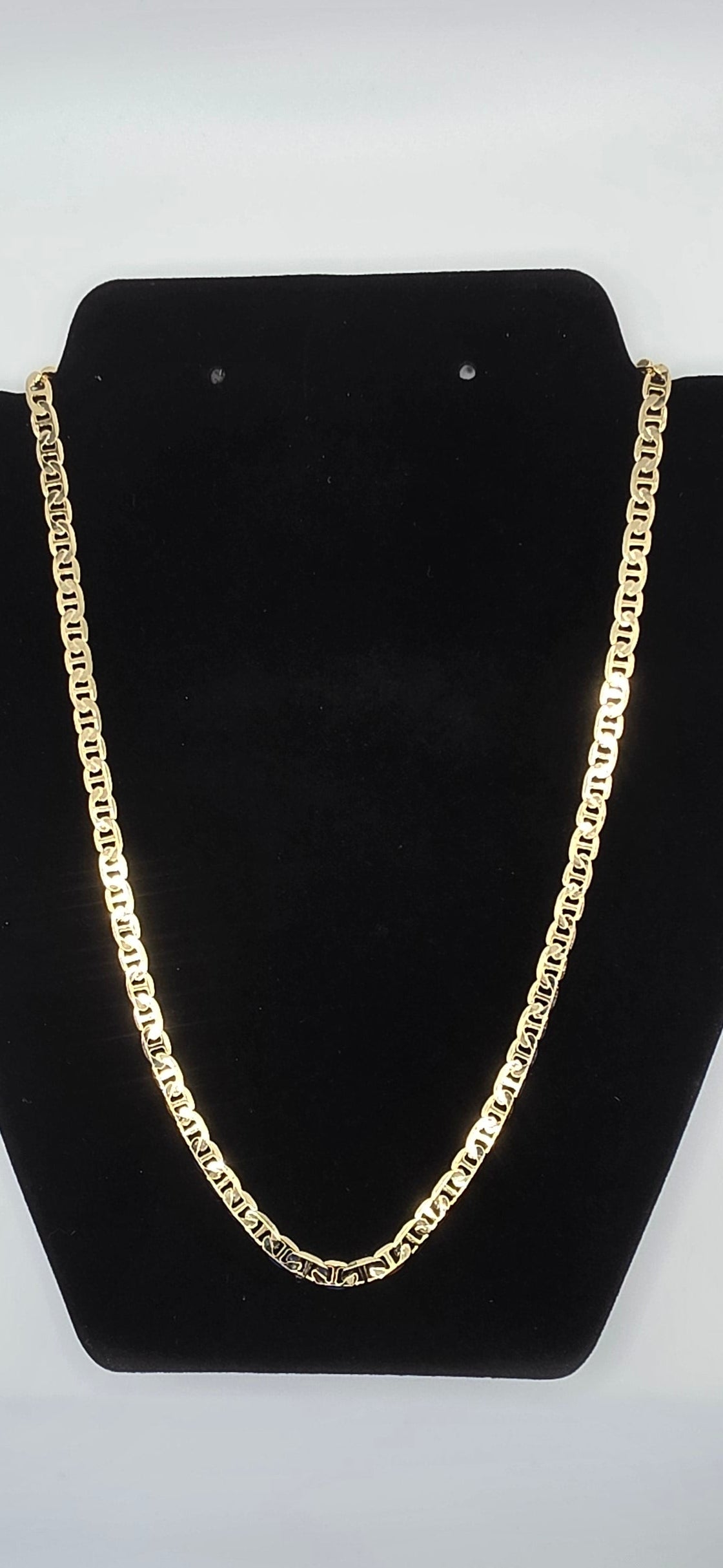 #102 Gold-Filled, 20 inch, 5mm Flat Mariner Chain