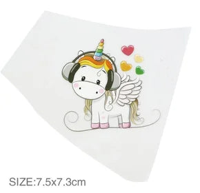 FA3 DTF Unicorn & Headphones Heat Transfer